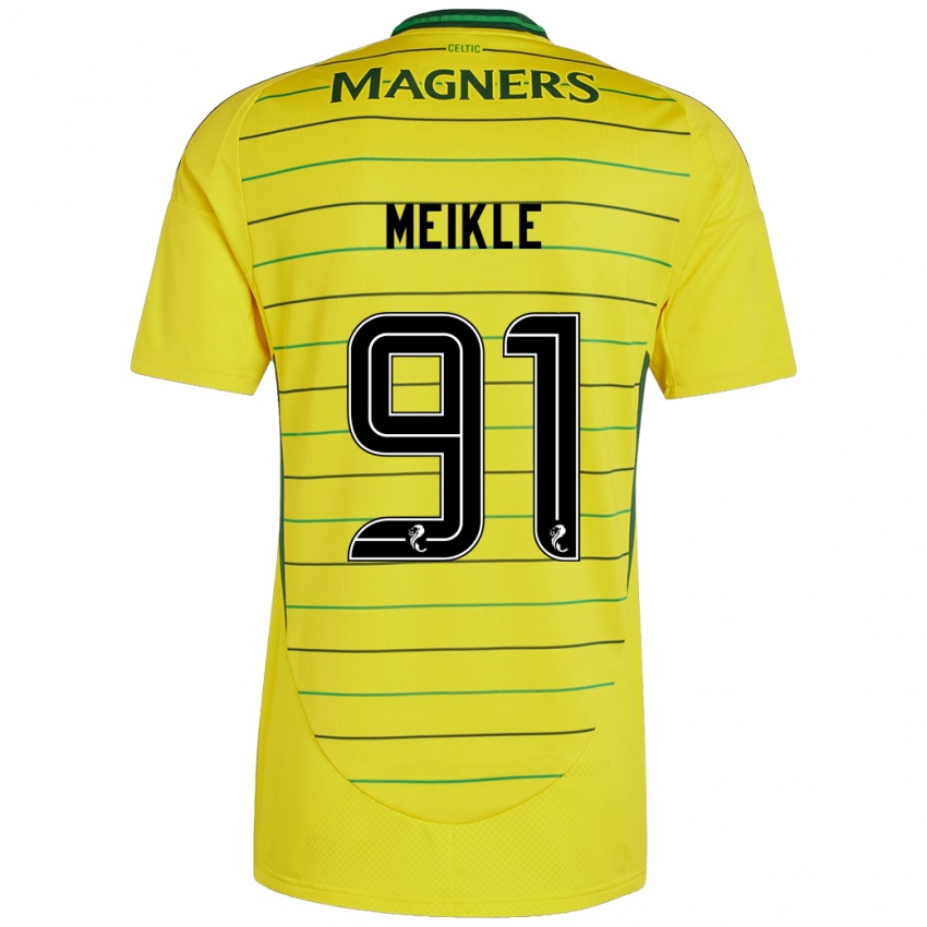 Kinderen Jamie Meikle #91 Geel Uitshirt Uittenue 2024/25 T-Shirt