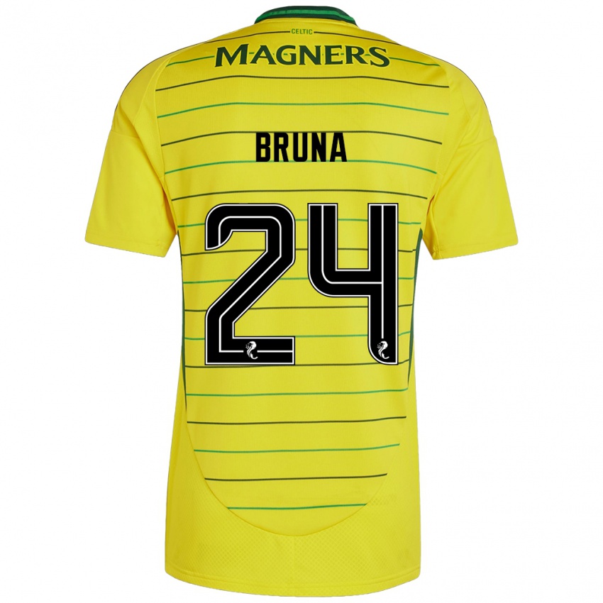 Kinderen Bruna Lourenço #24 Geel Uitshirt Uittenue 2024/25 T-Shirt