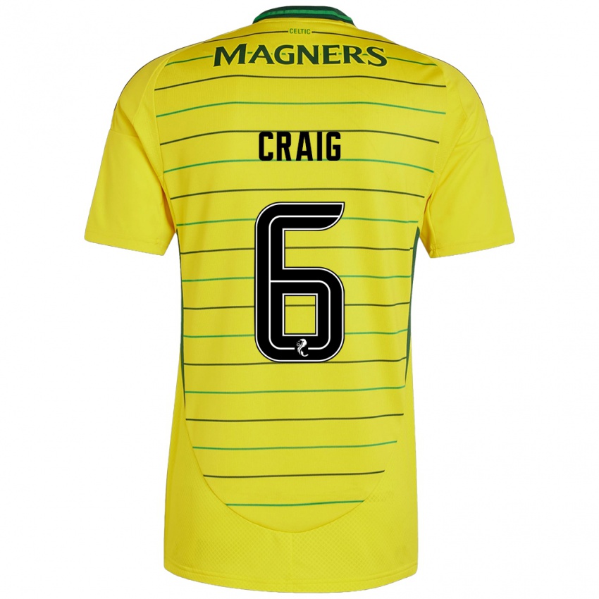 Kinderen Chloe Craig #6 Geel Uitshirt Uittenue 2024/25 T-Shirt