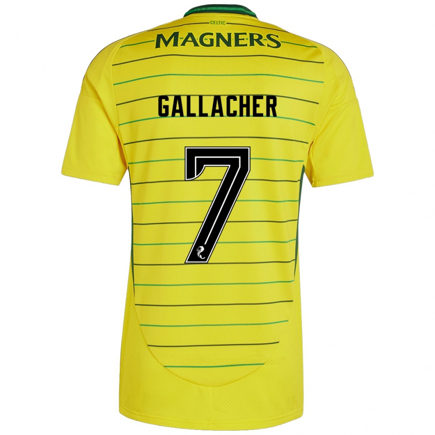 Kinderen Amy Gallacher #7 Geel Uitshirt Uittenue 2024/25 T-Shirt