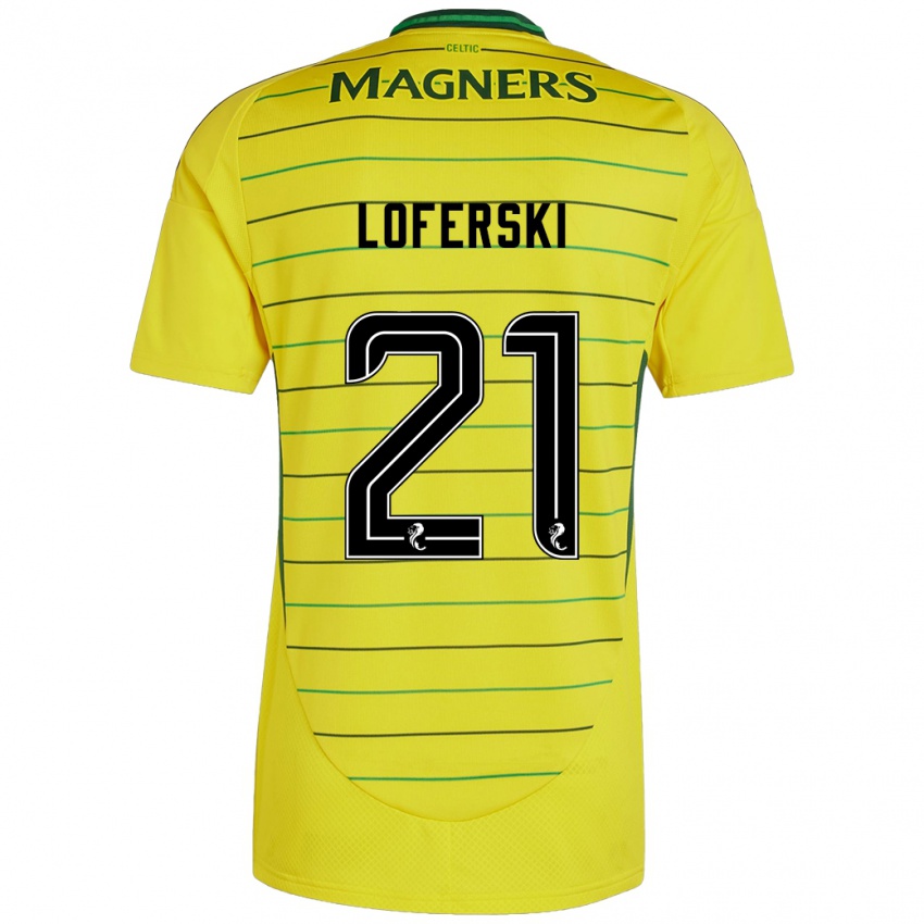 Kinderen Kit Loferski #21 Geel Uitshirt Uittenue 2024/25 T-Shirt