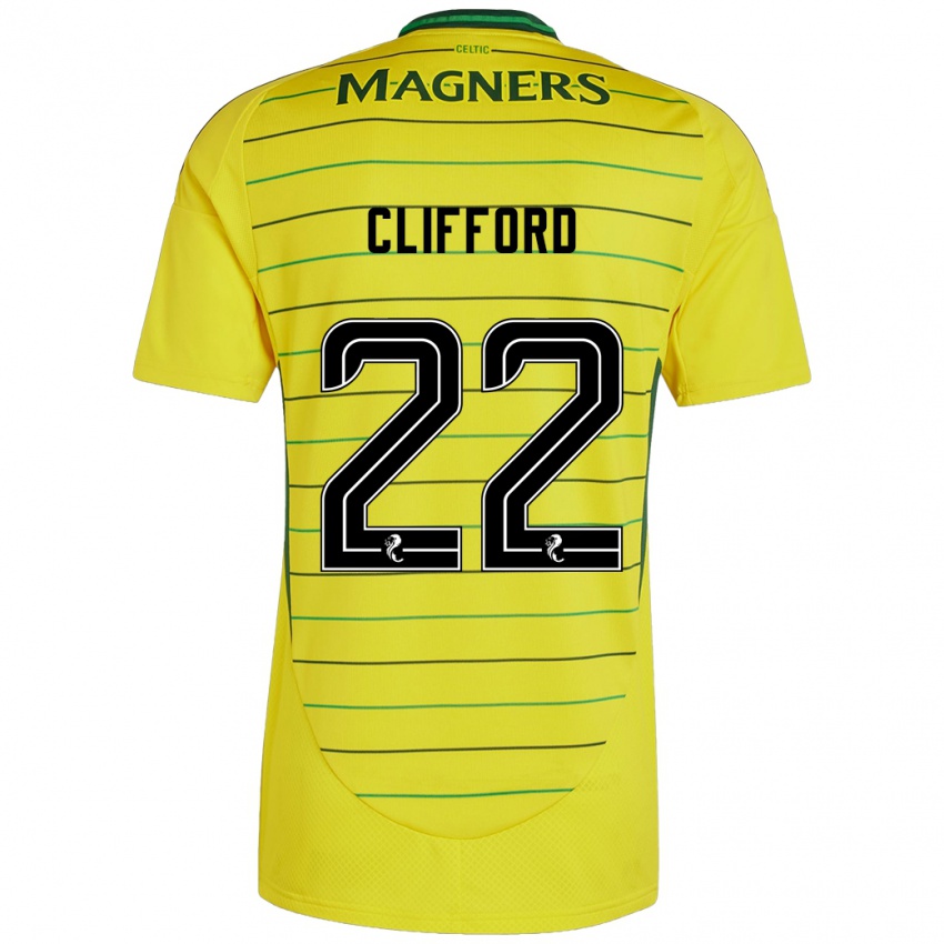 Kinderen Lucy Ashworth-Clifford #22 Geel Uitshirt Uittenue 2024/25 T-Shirt