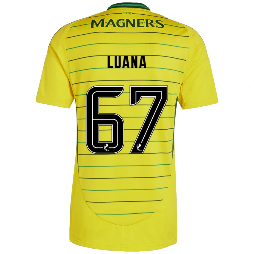 Kinderen Luana Muñoz #67 Geel Uitshirt Uittenue 2024/25 T-Shirt