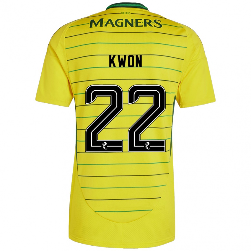 Kinderen Hyeok-Kyu Kwon #22 Geel Uitshirt Uittenue 2024/25 T-Shirt