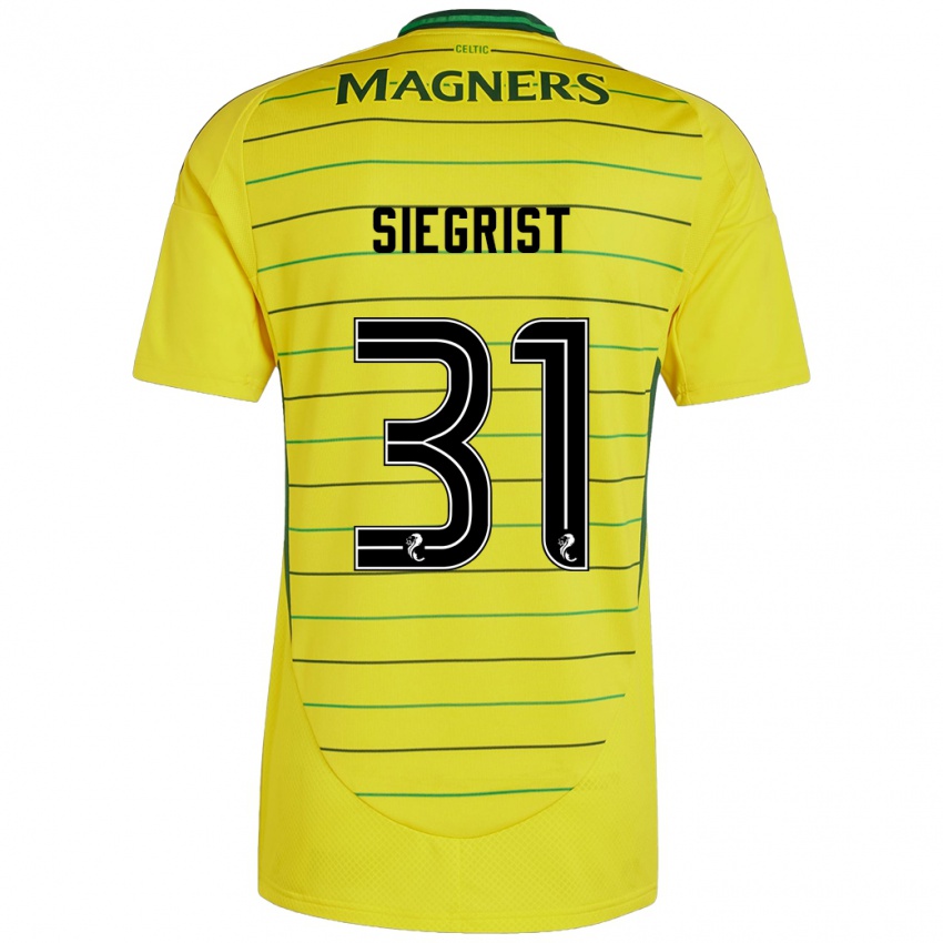 Kinderen Benjamin Siegrist #31 Geel Uitshirt Uittenue 2024/25 T-Shirt