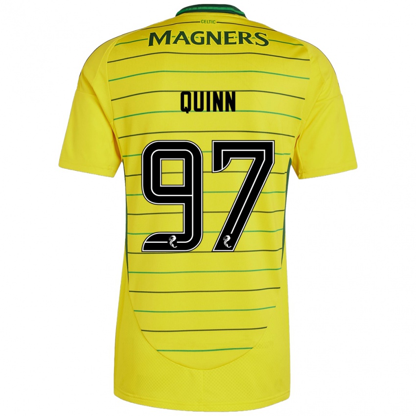 Kinderen Ben Quinn #97 Geel Uitshirt Uittenue 2024/25 T-Shirt