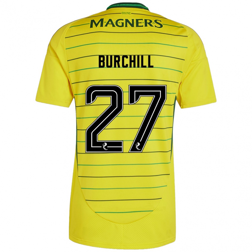 Kinderen Tiree Burchill #27 Geel Uitshirt Uittenue 2024/25 T-Shirt