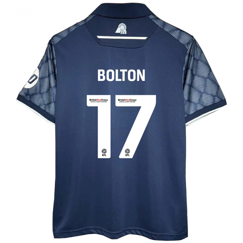 Kinderen Luke Bolton #17 Zwart Uitshirt Uittenue 2024/25 T-Shirt