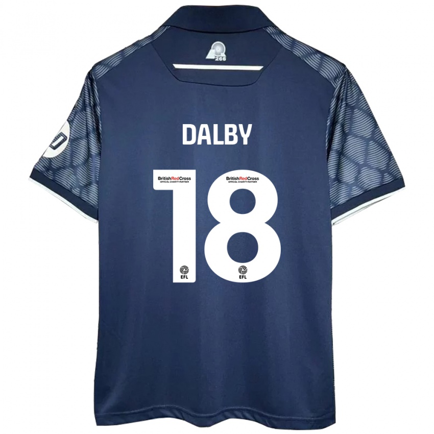 Kinderen Sam Dalby #18 Zwart Uitshirt Uittenue 2024/25 T-Shirt