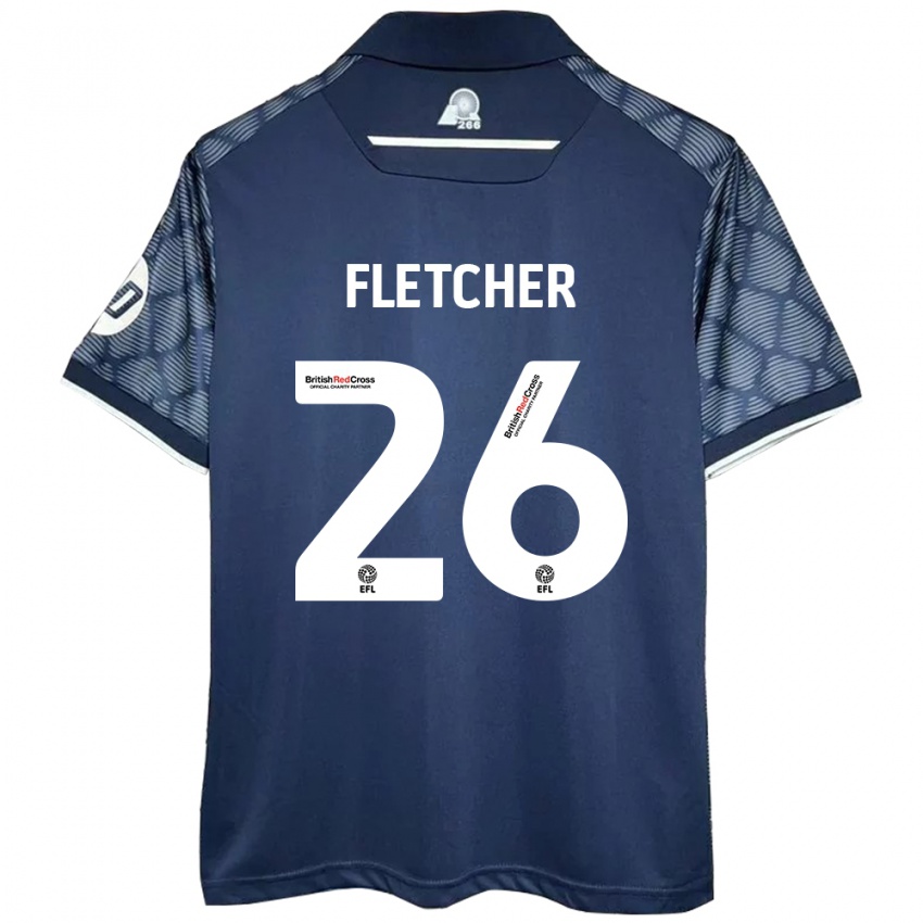 Kinderen Steven Fletcher #26 Zwart Uitshirt Uittenue 2024/25 T-Shirt