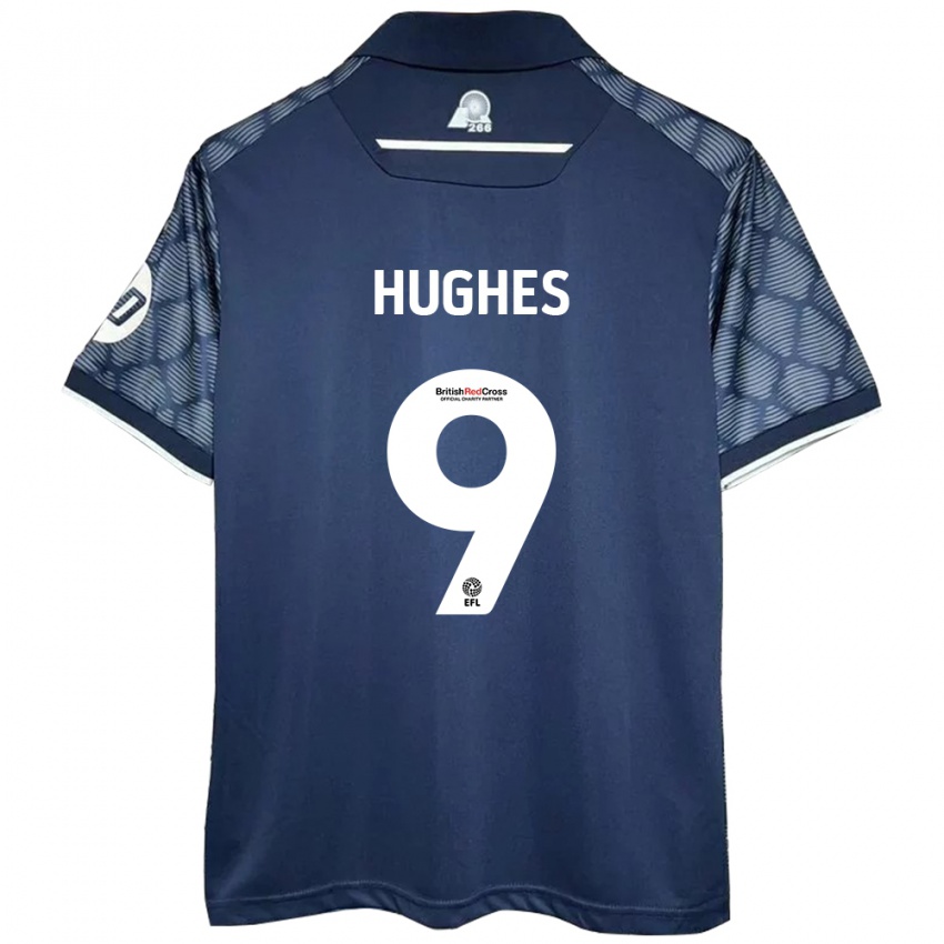 Kinderen Rosie Hughes #9 Zwart Uitshirt Uittenue 2024/25 T-Shirt