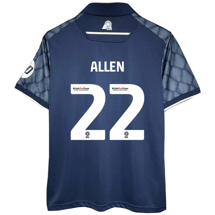 Kinderen Keren Allen #22 Zwart Uitshirt Uittenue 2024/25 T-Shirt