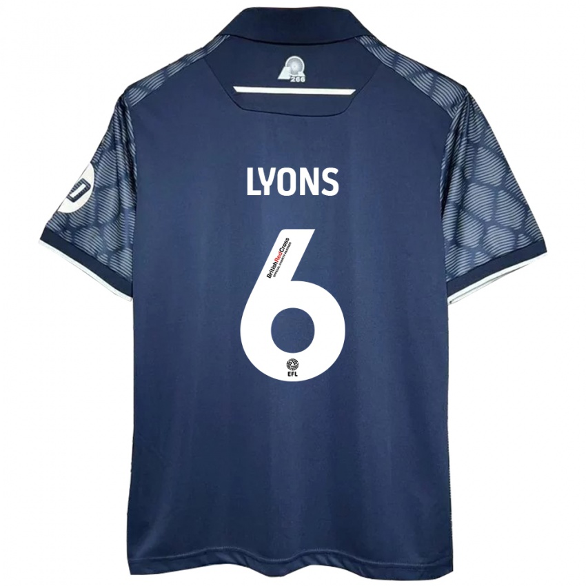 Kinderen Lauryn Lyons #6 Zwart Uitshirt Uittenue 2024/25 T-Shirt