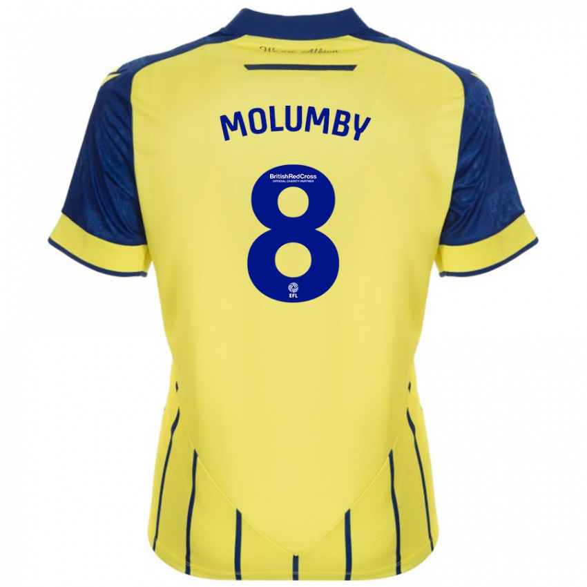 Kinderen Jayson Molumby #8 Geel Blauw Uitshirt Uittenue 2024/25 T-Shirt