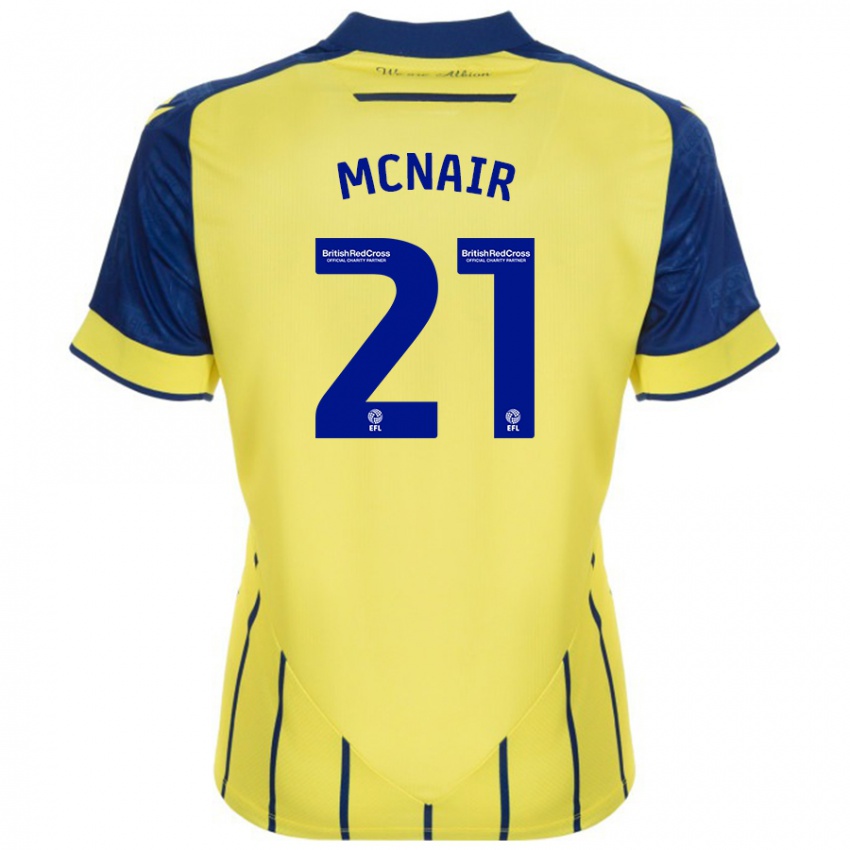 Kinderen Paddy Mcnair #21 Geel Blauw Uitshirt Uittenue 2024/25 T-Shirt