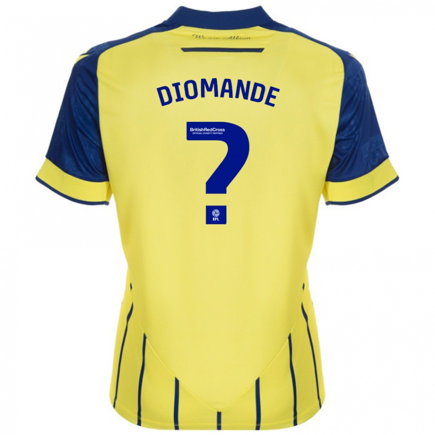 Kinderen Muhamed Diomande #0 Geel Blauw Uitshirt Uittenue 2024/25 T-Shirt