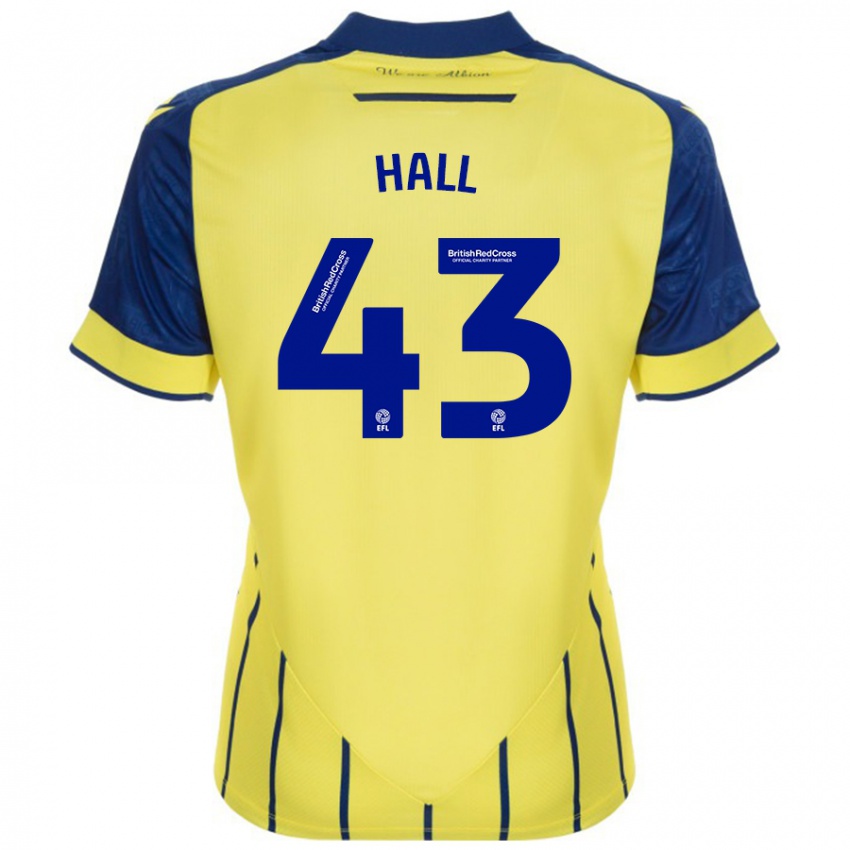 Kinderen Reece Hall #43 Geel Blauw Uitshirt Uittenue 2024/25 T-Shirt