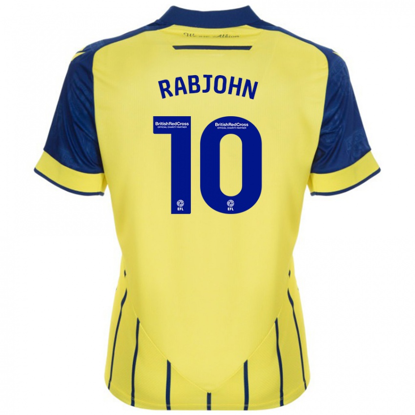 Kinderen Olivia Rabjohn #10 Geel Blauw Uitshirt Uittenue 2024/25 T-Shirt