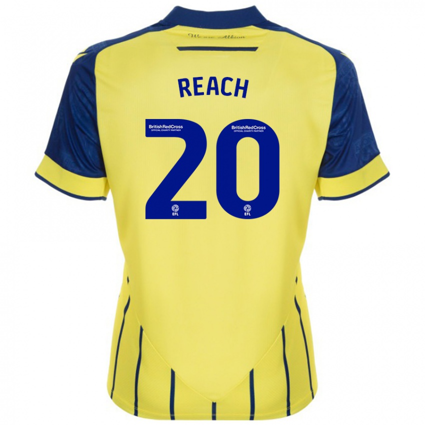 Kinderen Adam Reach #20 Geel Blauw Uitshirt Uittenue 2024/25 T-Shirt