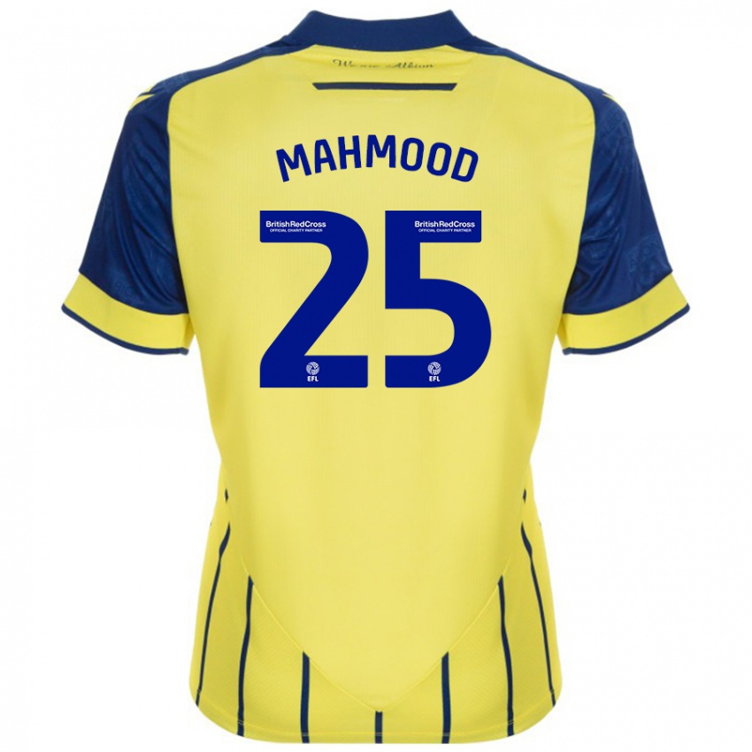 Kinderen Mahmood #25 Geel Blauw Uitshirt Uittenue 2024/25 T-Shirt