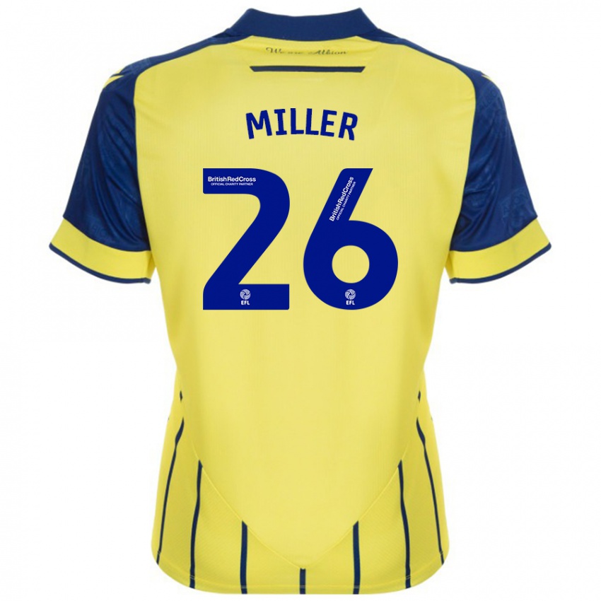 Kinderen Nna Miller #26 Geel Blauw Uitshirt Uittenue 2024/25 T-Shirt