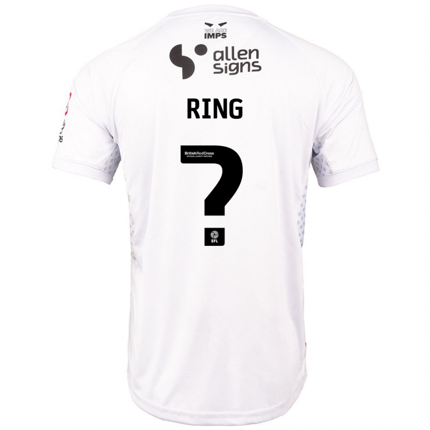 Kinderen Erik Ring #0 Rood Wit Uitshirt Uittenue 2024/25 T-Shirt