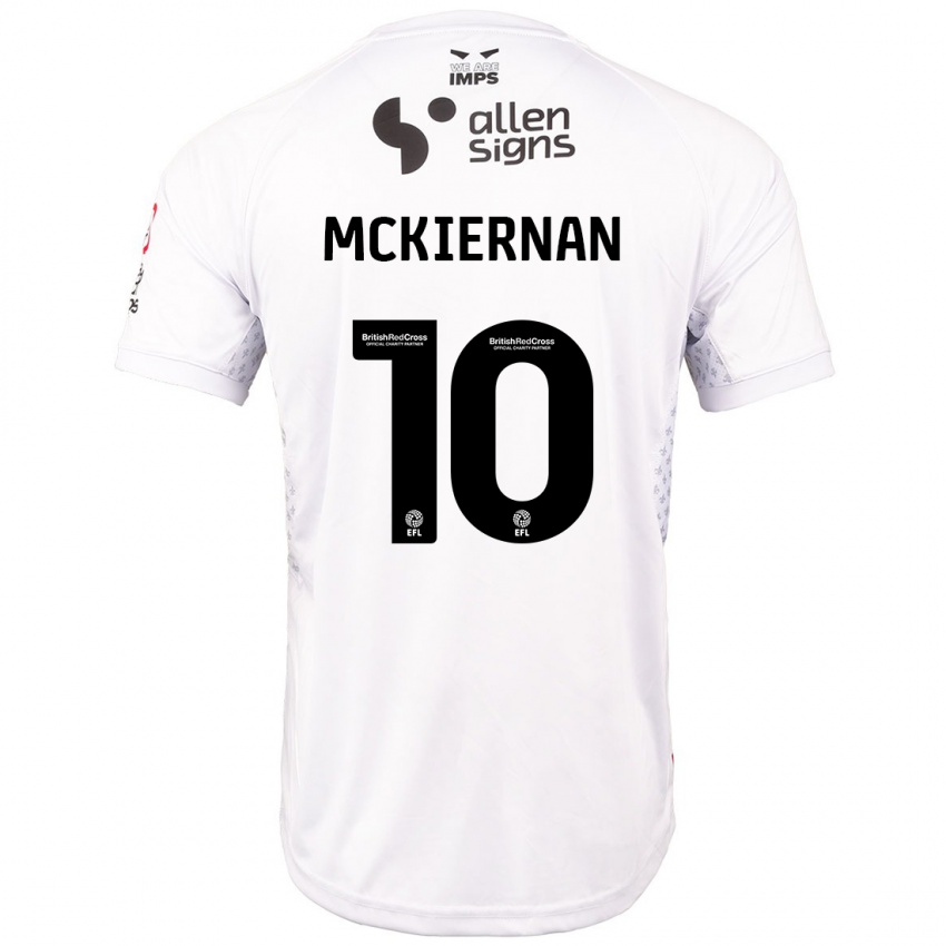 Kinderen Jj Mckiernan #10 Rood Wit Uitshirt Uittenue 2024/25 T-Shirt