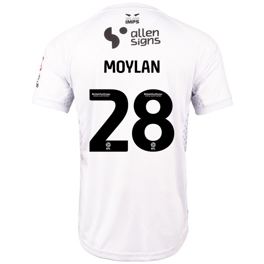 Kinderen Jack Moylan #28 Rood Wit Uitshirt Uittenue 2024/25 T-Shirt