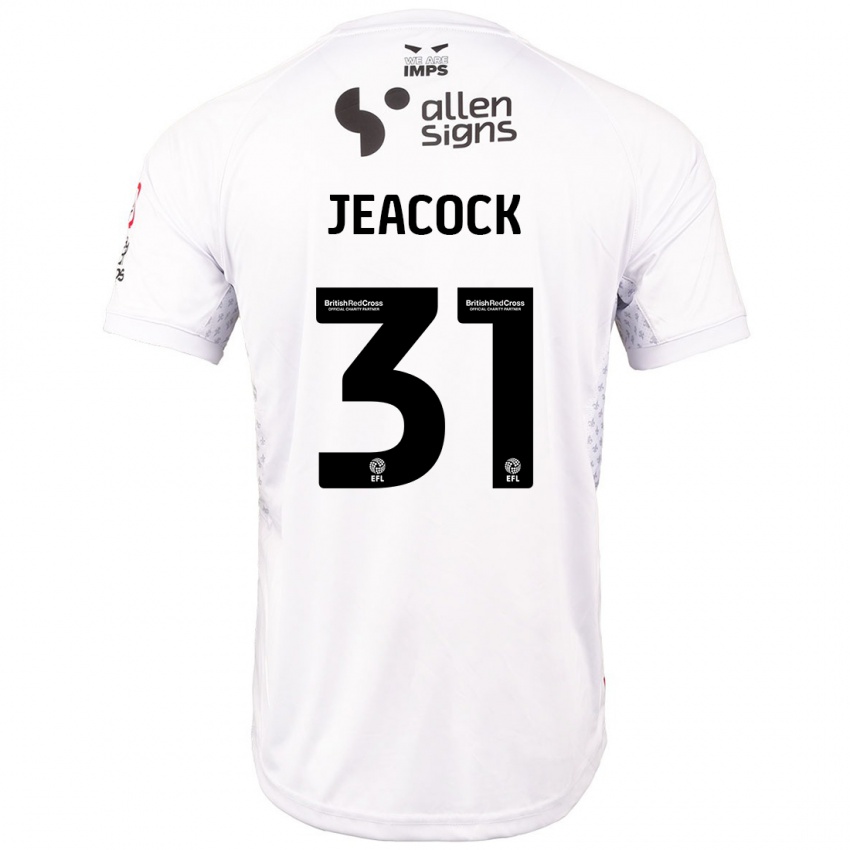 Kinderen Zach Jeacock #31 Rood Wit Uitshirt Uittenue 2024/25 T-Shirt