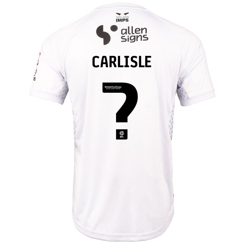 Kinderen Charlie Carlisle #0 Rood Wit Uitshirt Uittenue 2024/25 T-Shirt