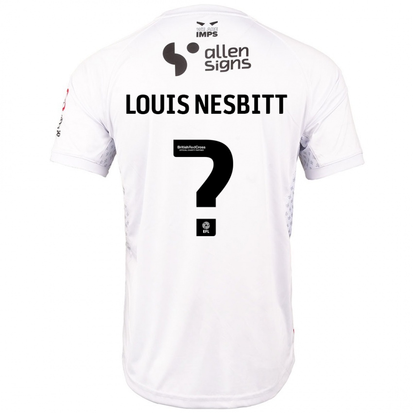 Kinderen Louis Nesbitt #0 Rood Wit Uitshirt Uittenue 2024/25 T-Shirt