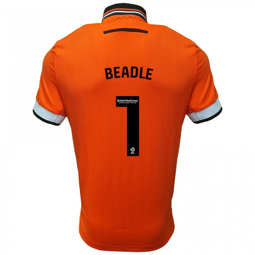 Kinderen James Beadle #1 Oranje Wit Uitshirt Uittenue 2024/25 T-Shirt