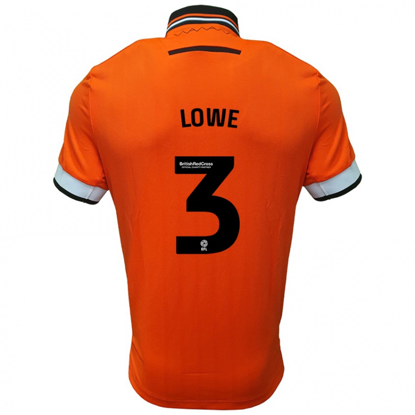 Kinderen Max Lowe #3 Oranje Wit Uitshirt Uittenue 2024/25 T-Shirt