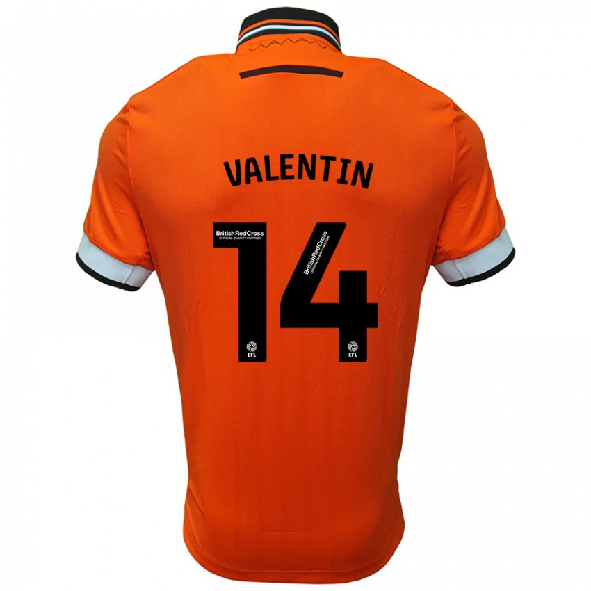 Kinderen Pol Valentín #14 Oranje Wit Uitshirt Uittenue 2024/25 T-Shirt