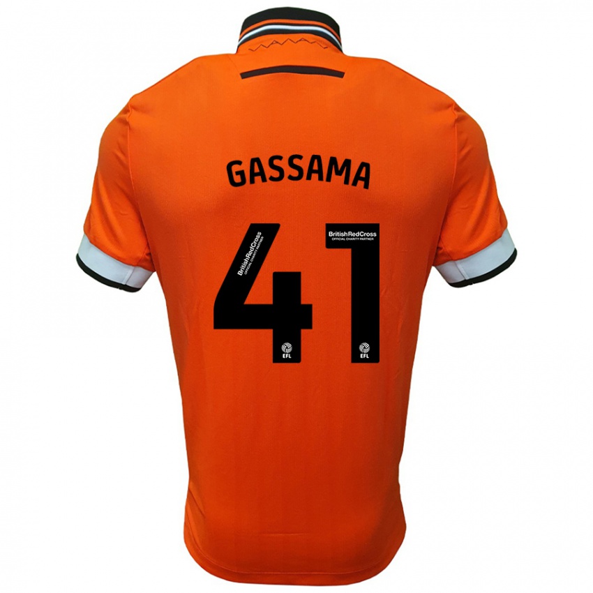 Kinderen Djeidi Gassama #41 Oranje Wit Uitshirt Uittenue 2024/25 T-Shirt