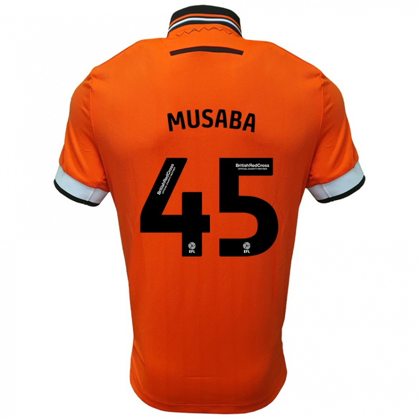 Kinderen Anthony Musaba #45 Oranje Wit Uitshirt Uittenue 2024/25 T-Shirt