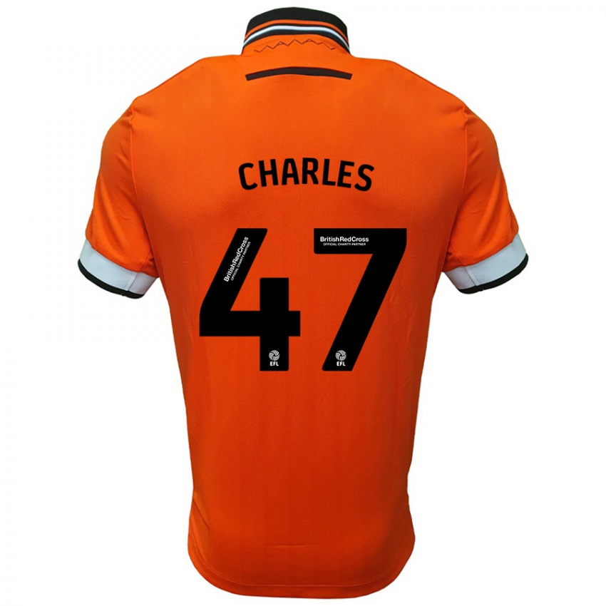 Kinderen Pierce Charles #47 Oranje Wit Uitshirt Uittenue 2024/25 T-Shirt