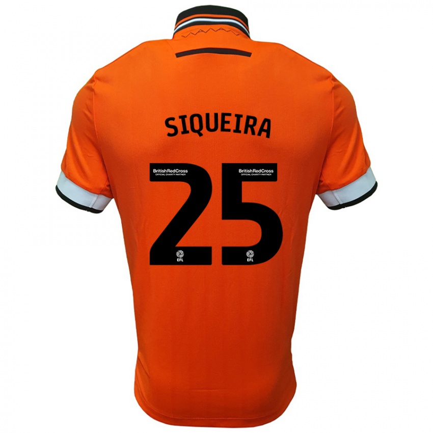 Kinderen Guilherme Siqueira #25 Oranje Wit Uitshirt Uittenue 2024/25 T-Shirt