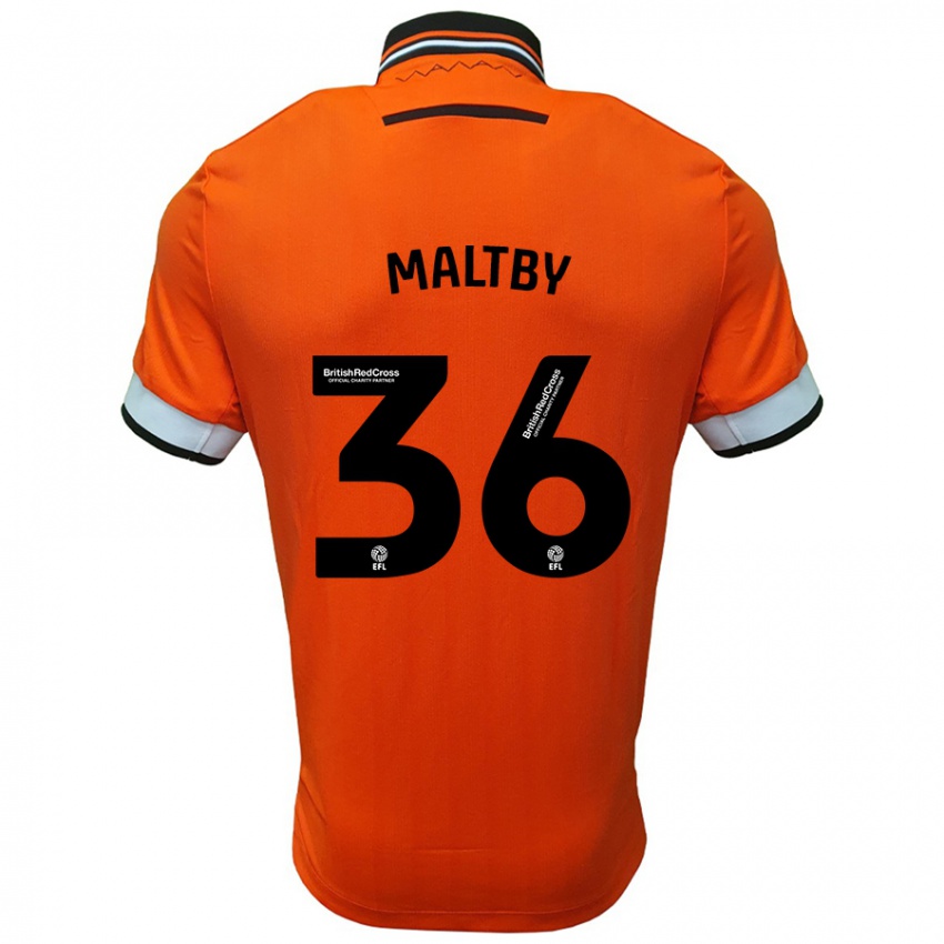 Kinderen Mackenzie Maltby #36 Oranje Wit Uitshirt Uittenue 2024/25 T-Shirt