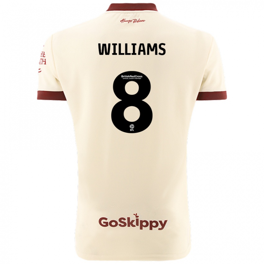 Kinderen Joe Williams #8 Crèmewit Uitshirt Uittenue 2024/25 T-Shirt