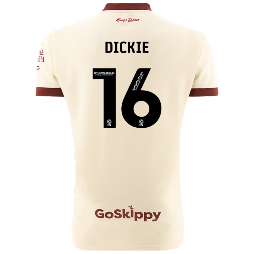 Kinderen Rob Dickie #16 Crèmewit Uitshirt Uittenue 2024/25 T-Shirt