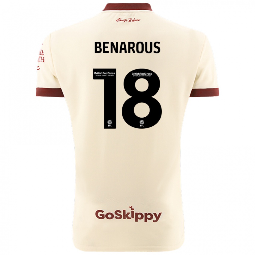 Kinderen Ayman Benarous #18 Crèmewit Uitshirt Uittenue 2024/25 T-Shirt