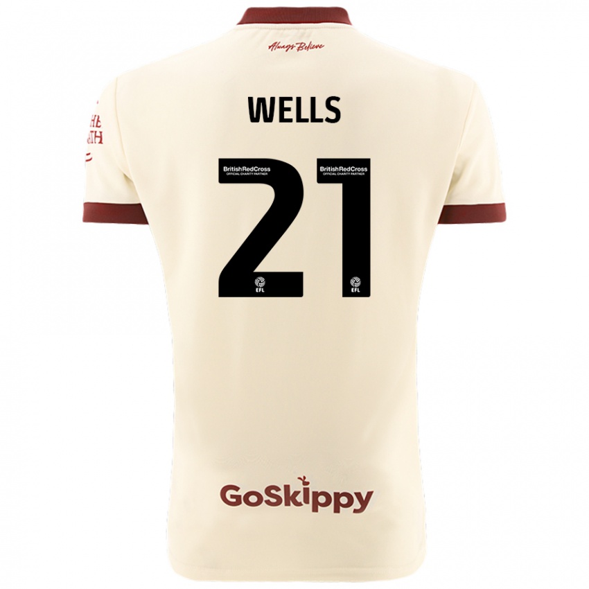 Kinderen Nahki Wells #21 Crèmewit Uitshirt Uittenue 2024/25 T-Shirt