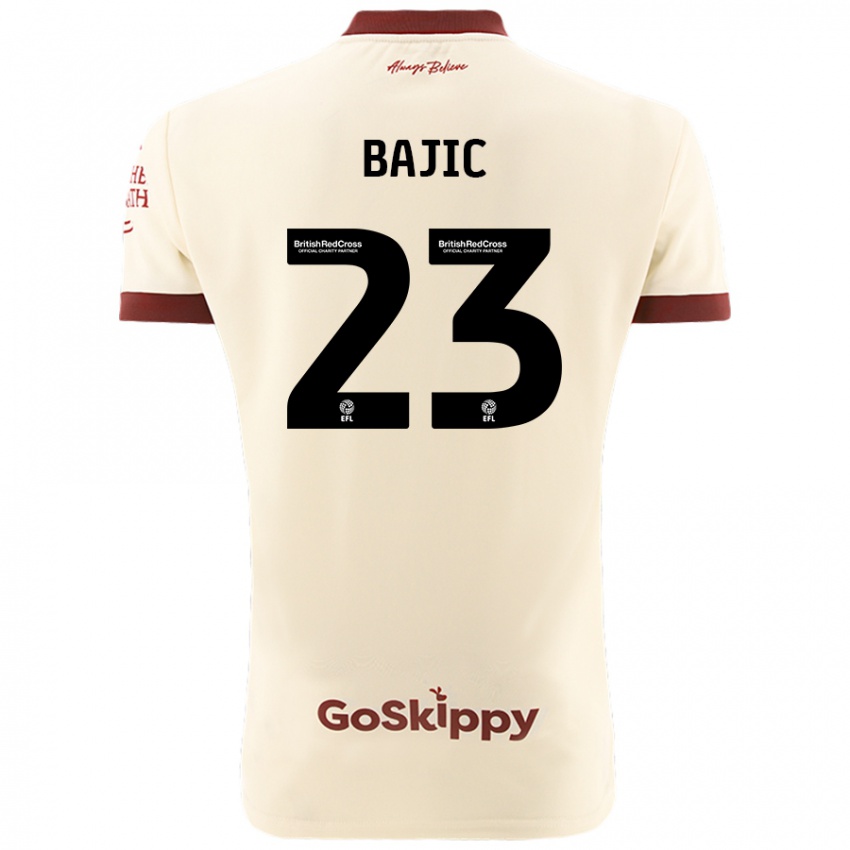 Kinderen Stefan Bajic #23 Crèmewit Uitshirt Uittenue 2024/25 T-Shirt