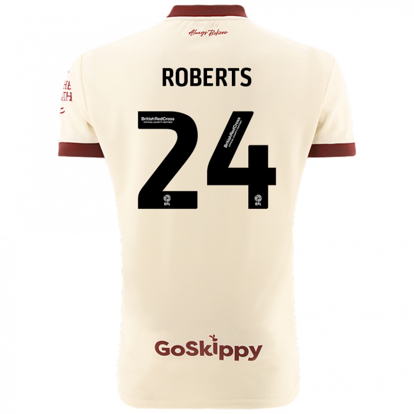 Kinderen Haydon Roberts #24 Crèmewit Uitshirt Uittenue 2024/25 T-Shirt