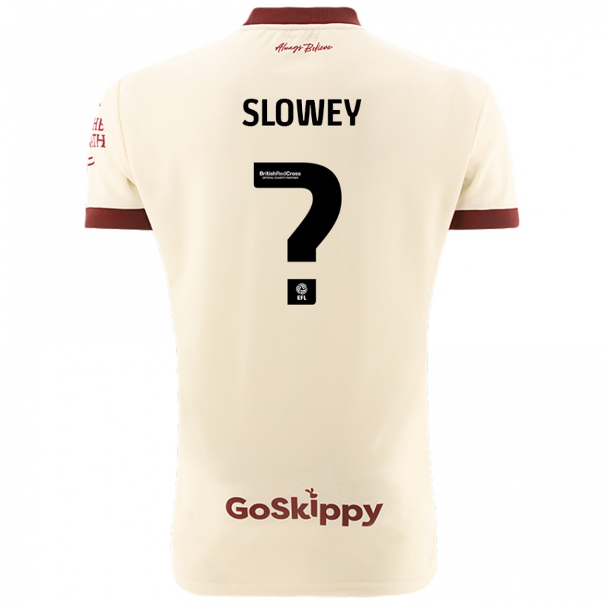 Kinderen Josh Campbell-Slowey #0 Crèmewit Uitshirt Uittenue 2024/25 T-Shirt