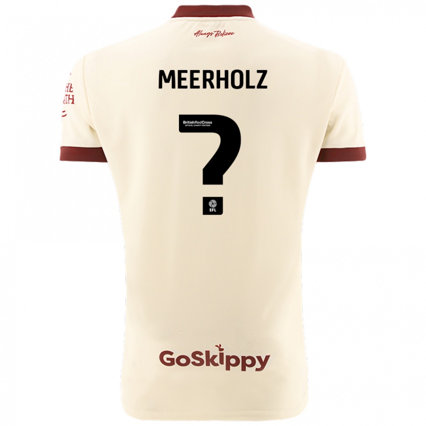 Kinderen Jed Meerholz #0 Crèmewit Uitshirt Uittenue 2024/25 T-Shirt