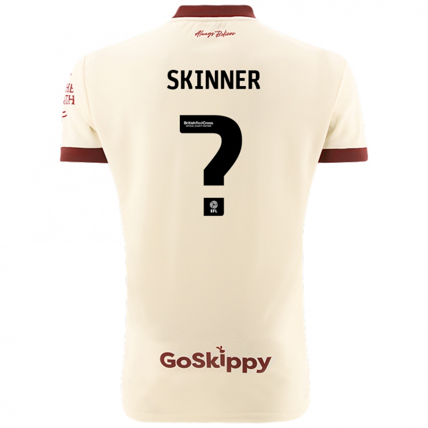 Kinderen Luke Skinner #0 Crèmewit Uitshirt Uittenue 2024/25 T-Shirt