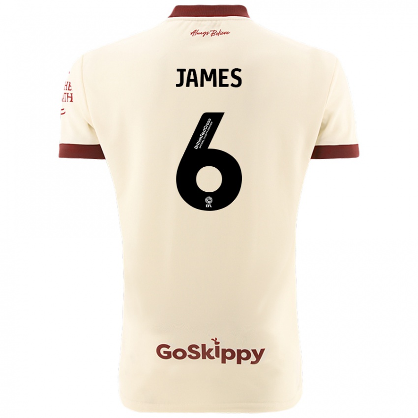 Kinderen Matty James #6 Crèmewit Uitshirt Uittenue 2024/25 T-Shirt