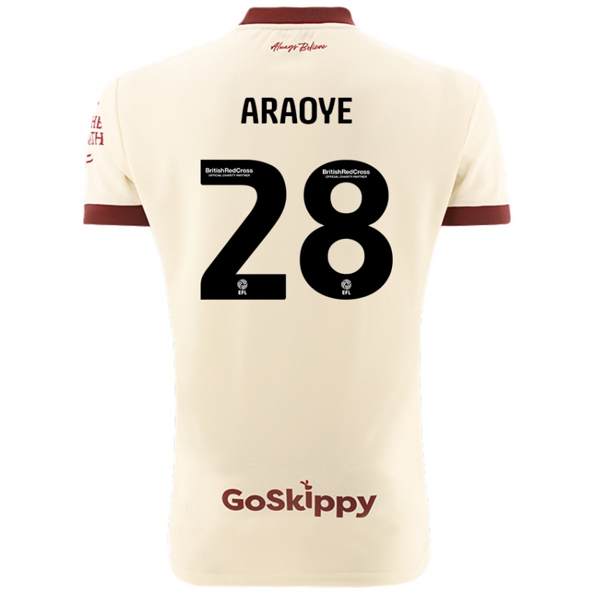 Kinderen Raphael Araoye #28 Crèmewit Uitshirt Uittenue 2024/25 T-Shirt